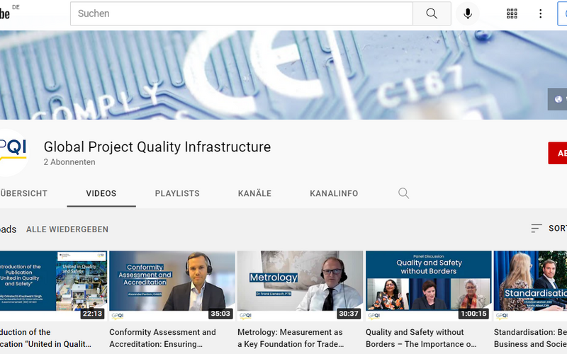 Screenshot des neuen GPQI YouTube-Kanals